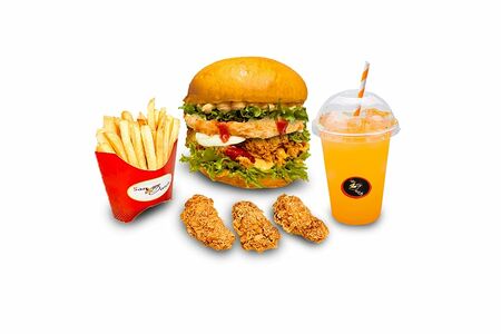 Комбо сырный чикенбургер