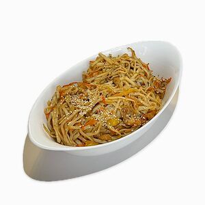 Удон с индейкой и овощами