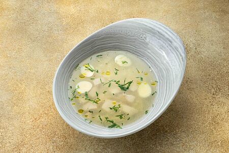 Лапша куриная с яйцом 