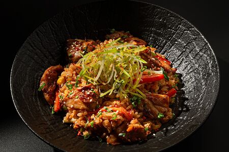 Рис жареный с  цыпленком