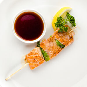 Шашлык из брюшка лосося