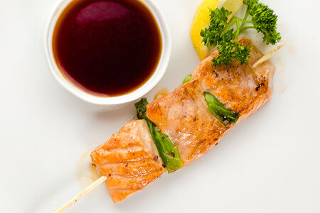 Шашлык из брюшка лосося