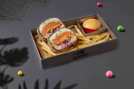 Gorilla бургер с лососем