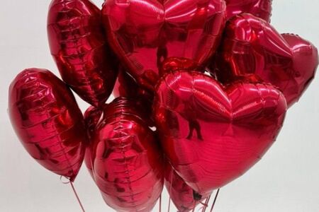Шары фольгированные сердца 