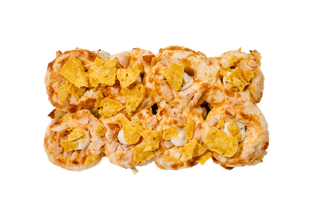 Запеченный с шапочкой из курочки