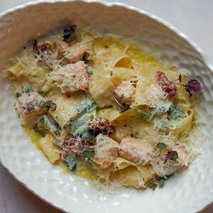 Паста с лососем