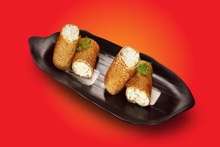 Блины с творожным сыром