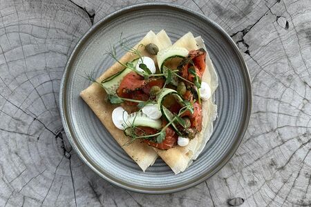 Блины с форелью