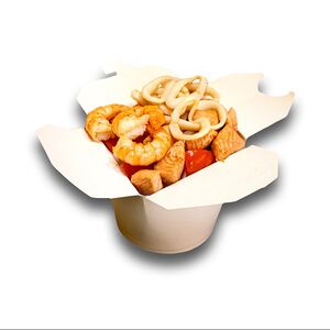 Вок с Морепродуктами яичная лапша