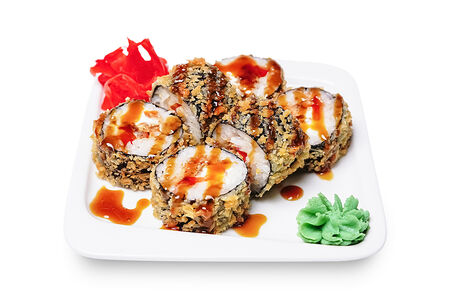 Роллы С лососем терияки темпура