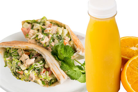 Комбо Пита с индейкой/фреш апельсин