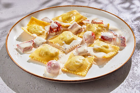 Равиоли с телятиной и овощами 