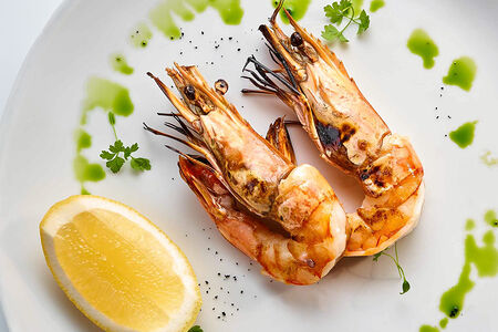 Креветки королевские на гриле
