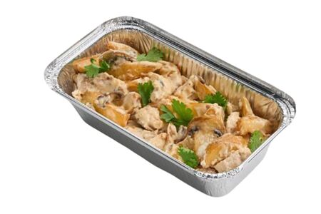 Картофель жареный с курицей и грибами