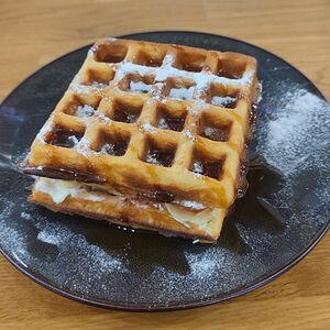 Вафли с клубникой 