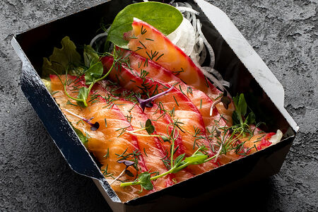 Сашими с лососем гравлакс