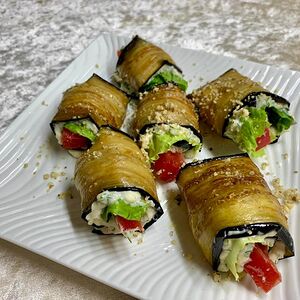 Рулет из баклажанов
