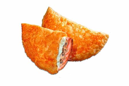 Чебурек с ветчиной, грибами и сыром