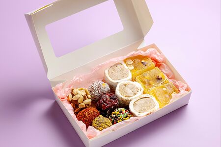 Подарочный набор с ассорти из лукума и конфет ручной работы