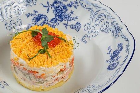 Салат Мимоза с мурманским лососем