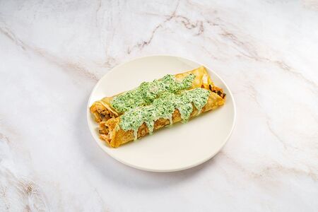 Блины с курицей и грибами