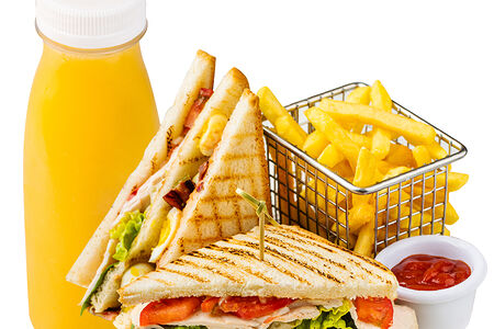 Комбо Клаб-сэндвич/фреш апельсин