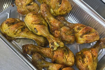 Голень на мангале 