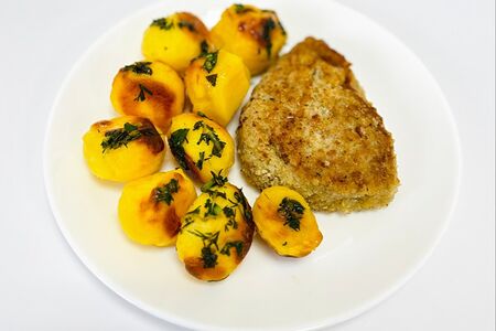 Котлета рыбная с картофелем шато 