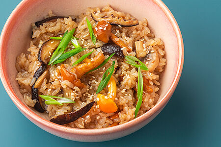 Тяхан с миксом грибов