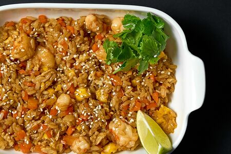 Боул рис + креветки