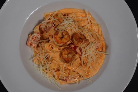 Фетучини с креветками