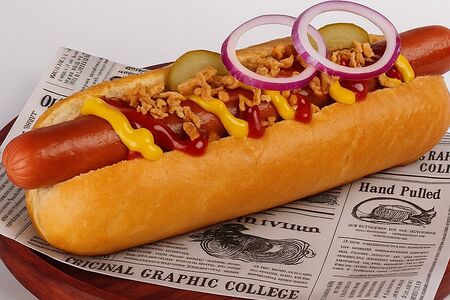 Хот-дог с говяжьей колбаской (халяль)