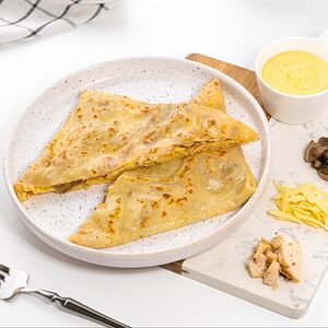 Блинчик с курицей и грибами