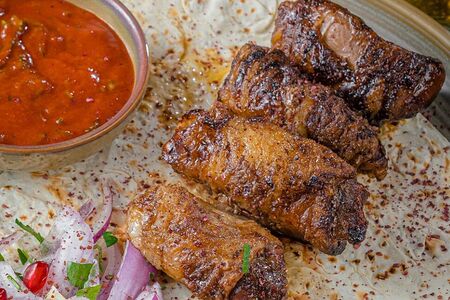 Шашлык из бараньей печени