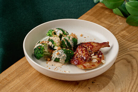 Сладкий цыпленок с брокколи