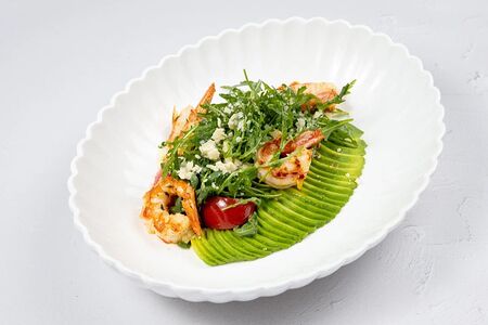 Салат Прайм с рукколой и креветками