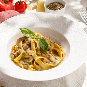 Паста с белыми грибами