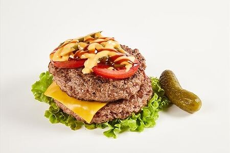 Бургер Папа мясника в листьях