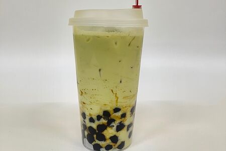 Молочный Чай Каштановый с карамельной тапиокой