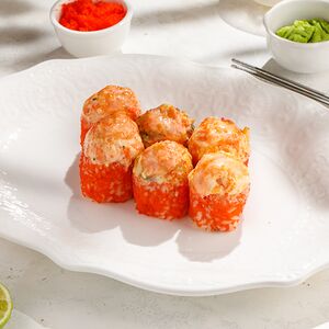 Запеченный ролл с крабом