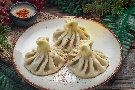 Сет из жареных хинкали с говядиной