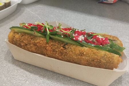 Суши-дог с чукой и лососем