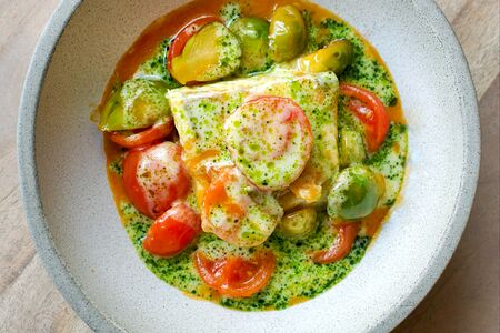 Судак с Брюссельской капустой