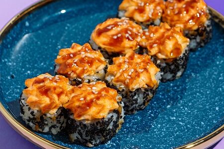 Запеченный ролл Краб Креветка