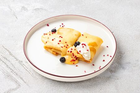 Блинчики с юдзу и кремом маскарпоне