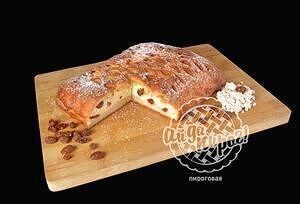 Пирог с творогом и изюмом мини