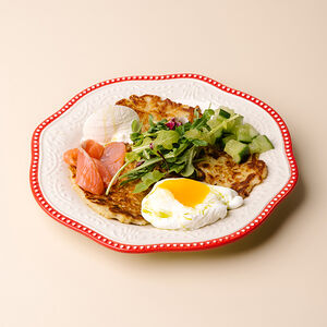 Драники с Лососем и творожным сыром