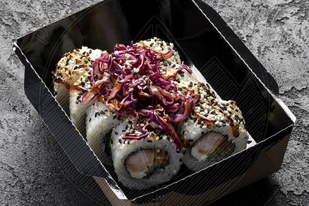 Самурай с лососем и креветкой