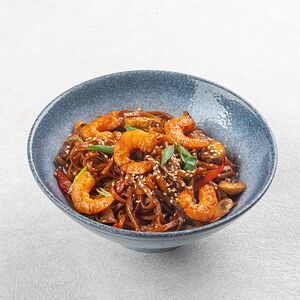 Удон с креветками