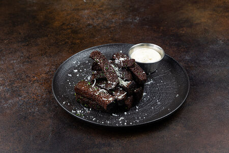 Гренки Бородинские с чесноком и зеленью